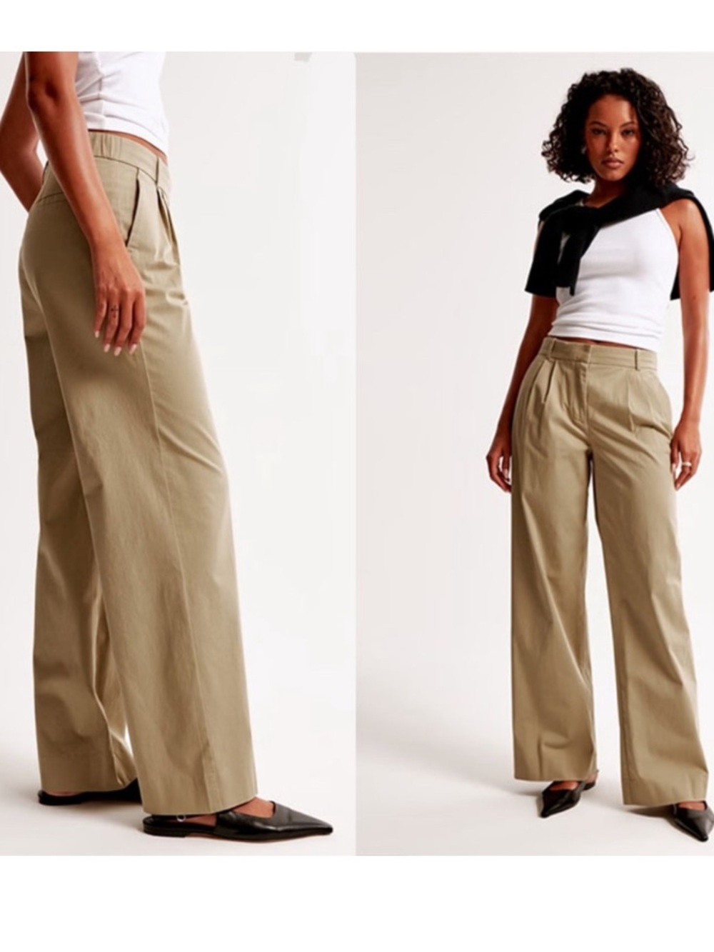 Abercrombie & Fitch Wide Leg Pants Pleaded  size 29 Short 8 S